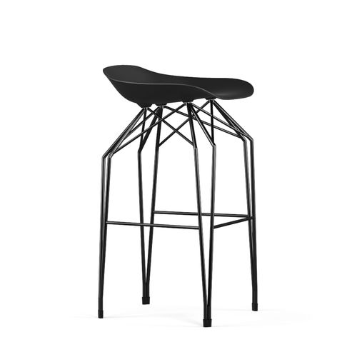 Tabouret de bar contemporain - DIAMOND 4  - Kubikoff - en polypropylène / avec piètement en métal / avec repose-pieds