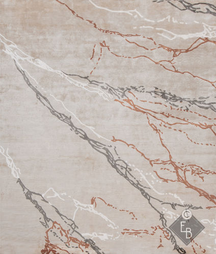 Tapis en soie - STORM RUST - Edition Bougainville - contemporain / à motif / en chanvre