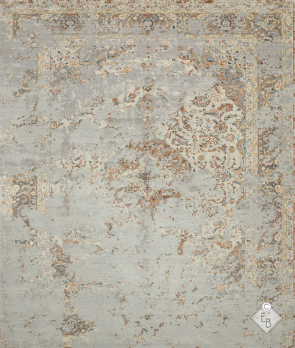 Tapis traditionnel - BAHRAM ORANGE BEIGE - Edition Bougainville - à motif / en laine / en soie