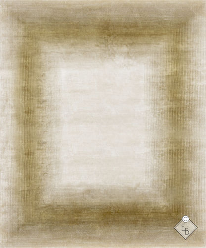 Tapis en soie - RAINBOW EDGE BRASS - Edition Bougainville - contemporain / géométrique / en PET