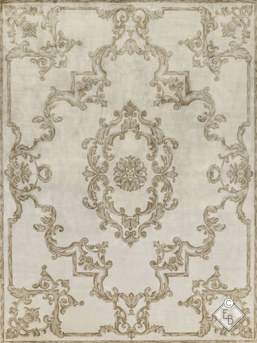 Tapis traditionnel - ALDEBARAN TAN - Edition Bougainville - à motif baroque / en chanvre / en laine