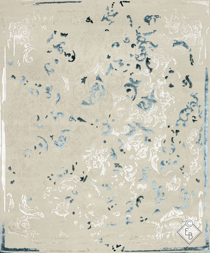 Tapis contemporain - AMBOISE VERT-DE-GRIS - Edition Bougainville - à motif / en PET / en laine
