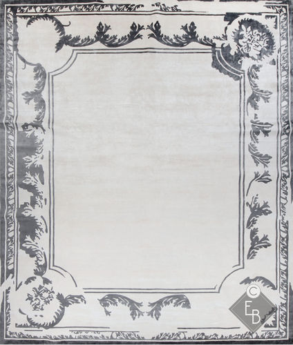 Tapis traditionnel - FONTENAY NEW AGE FRAME SMOKE - Edition Bougainville - à motif / en chanvre / en laine