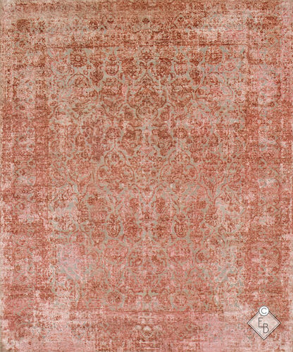 Tapis contemporain - AZADEH ROSE MADDER - Edition Bougainville - à motif / en laine / en soie