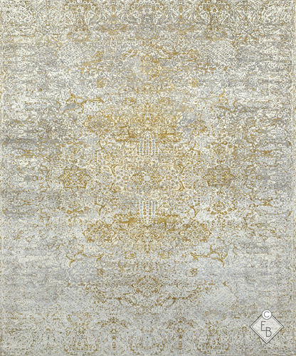Tapis contemporain - AZORA ALMOND - Edition Bougainville - à motif / en laine / en soie
