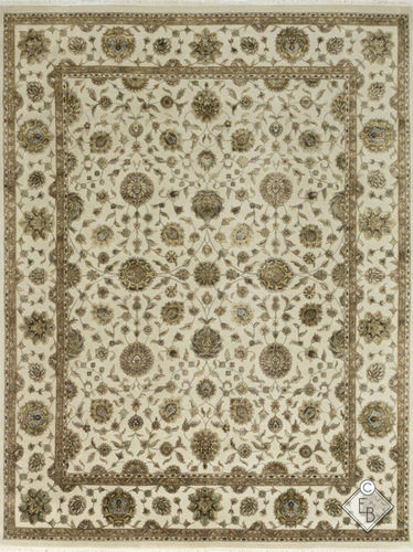 Tapis contemporain - SORAYA IVORY - Edition Bougainville - à motif / en laine / en soie