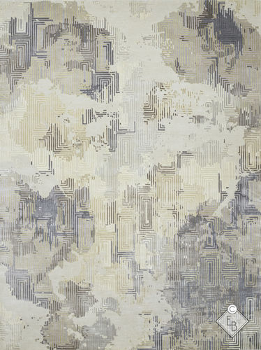 Tapis contemporain - ASTORIA GYPSE - Edition Bougainville - géométrique / en PET / en laine