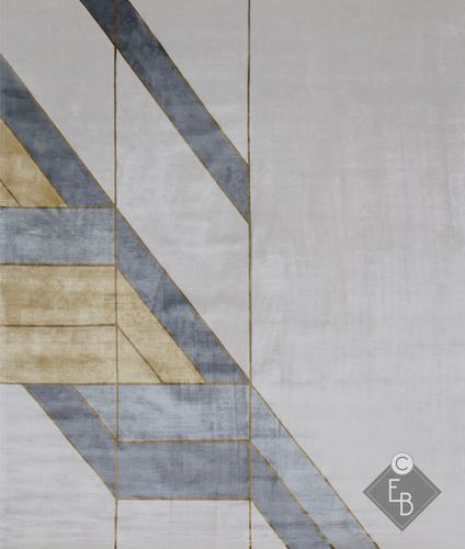 Tapis contemporain - BAKER BLAZE - Edition Bougainville - géométrique / en PET / en laine