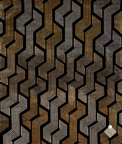 Tapis contemporain - CARNEGIE COAL - Edition Bougainville - à rayures / géométrique / en PET