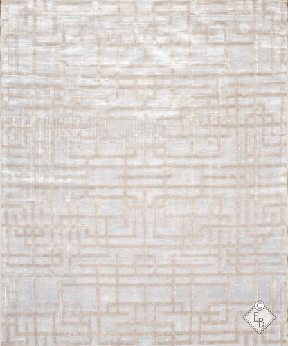 Tapis en soie - CHAPLIN LATTE - Edition Bougainville - contemporain / géométrique / en PET