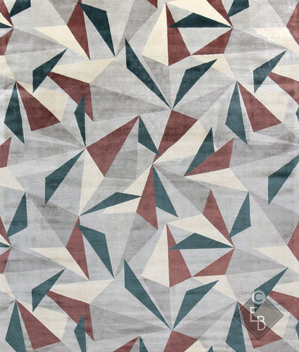 Tapis contemporain - CHICAGO MADURA - Edition Bougainville - géométrique / en PET / en laine