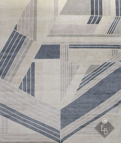 Tapis contemporain - DUKE WOOD - Edition Bougainville - à rayures / en PET / en laine