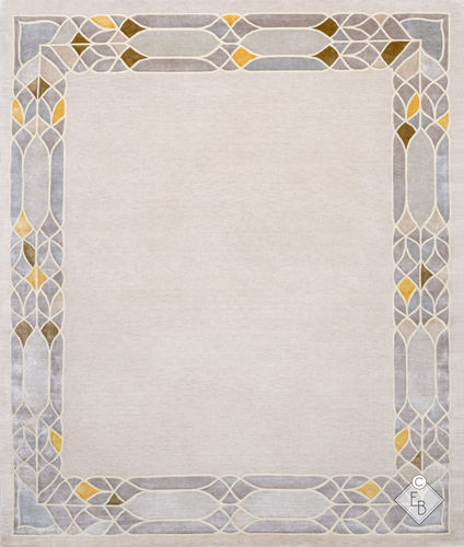 Tapis contemporain - MAJORELLE CUMIN - Edition Bougainville - géométrique / en PET / en laine