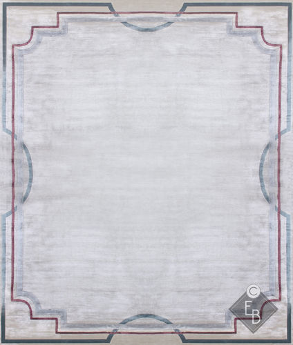 Tapis contemporain - SAXO GRENAT - Edition Bougainville - à motif / en PET / en laine