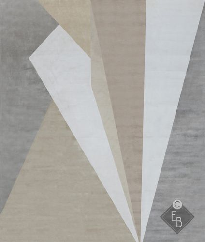 Tapis contemporain - SWING TWILL - Edition Bougainville - géométrique / en PET / en laine