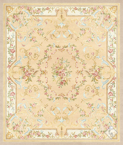 Tapis traditionnel - BEAUMONT STANDARD - Edition Bougainville - à fleurs / en PET / en laine
