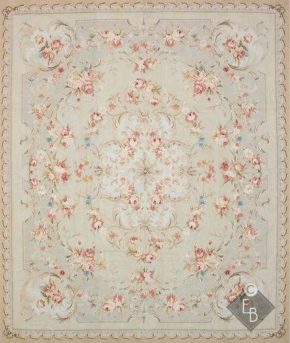 Tapis traditionnel - CHAMPFLEURY STANDARD - Edition Bougainville - à fleurs / en PET / en laine