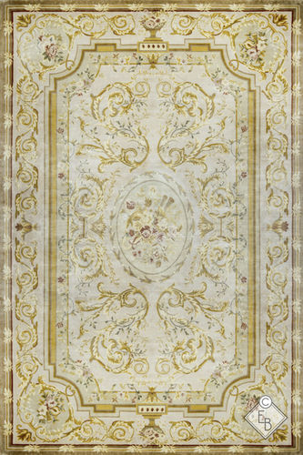 Tapis traditionnel - GONZAC STANDARD - Edition Bougainville - à fleurs / en PET / en laine