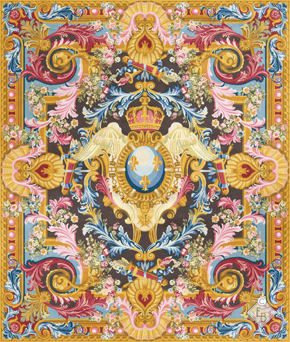 Tapis traditionnel - LYSANDRE STANDARD - Edition Bougainville - à fleurs / en PET / en laine