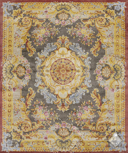 Tapis traditionnel - MARGAUX STANDARD - Edition Bougainville - à fleurs / en PET / en laine