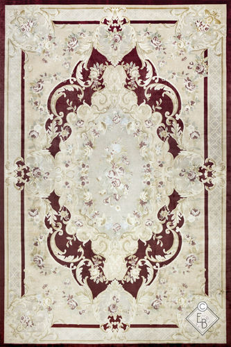 Tapis traditionnel - STAEL STANDARD - Edition Bougainville - à fleurs / en PET / en laine
