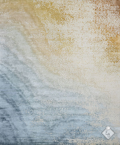 Tapis contemporain - FRASER AZURIN - Edition Bougainville - à motif / en PET / en laine