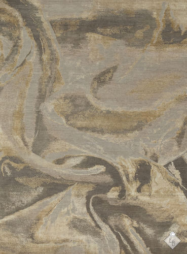 Tapis contemporain - SATIN OPALINE - Edition Bougainville - à motif / en PET / en laine