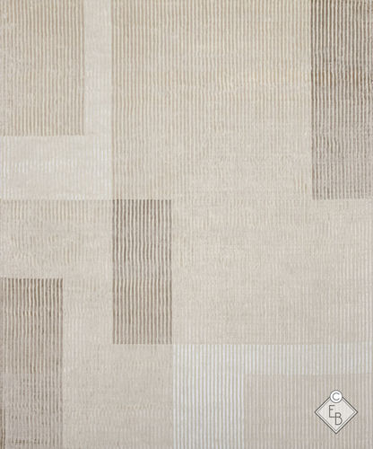 Tapis contemporain - YANAKA SANDCASTLE - Edition Bougainville - géométrique / en laine / en soie