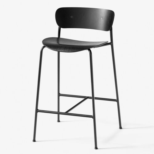 Chaise de bar contemporaine - PAVILION  - Andtradition - d'intérieur / en tissu / en cuir