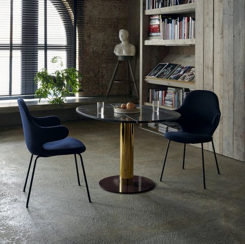 Table à manger contemporaine - MEZCLA  - Andtradition - en bois massif / en marbre / avec piètement en laiton