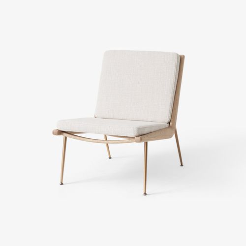 Chauffeuse contemporaine - BOOMERANG - Andtradition - en tissu / en bois massif / en laiton