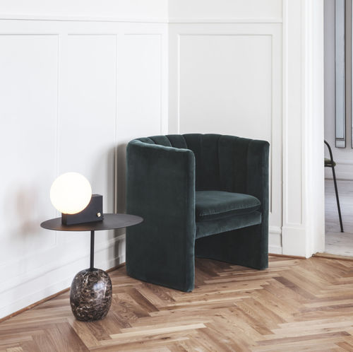Table d'appoint contemporaine - LATO  - Andtradition - en acier / avec piètement en acier / avec piètement en marbre