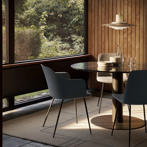 Fauteuil contemporain - RELY - Andtradition - en tissu / en cuir / en polyéthylène