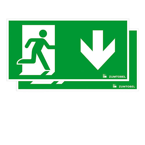 Éclairage de secours de plafond - CROSSIGN 160 P TEC-GP - ZUMTOBEL - rectangulaire / à LED / en polycarbonate