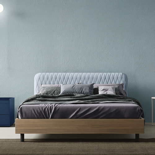 Lit double - WING - ZALF spa - contemporain / avec tête de lit tapissée / avec tête de lit en cuir