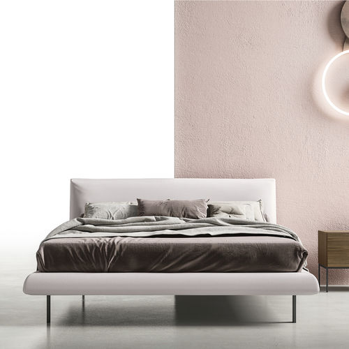 Lit double - BLUNT - ZALF spa - contemporain / avec tête de lit tapissée / avec table de chevet