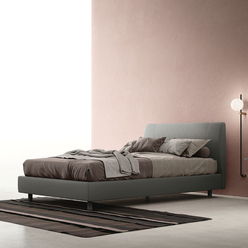 Lit double - SPOON - ZALF spa - contemporain / avec tête de lit tapissée / tapissé