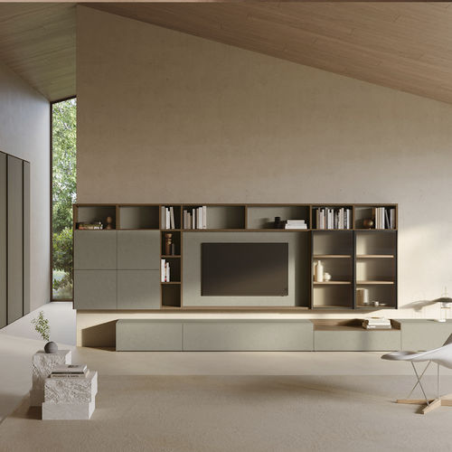 Ensemble mural de salon contemporain - SM2520 - ZALF spa - en mélaminé
