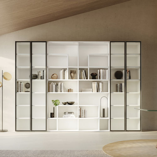 Bibliothèque modulable - FREESPACE SM2522 - ZALF spa - contemporaine / en mélaminé / en verre