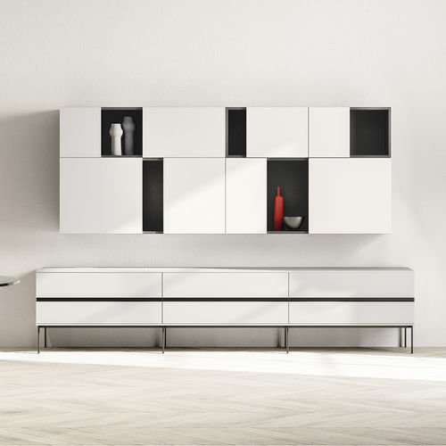 Buffet modulable - ZALF spa - mural / contemporain / en métal peint