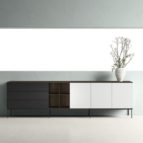 Buffet modulable - ZALF spa - contemporain / en métal peint / avec étagère