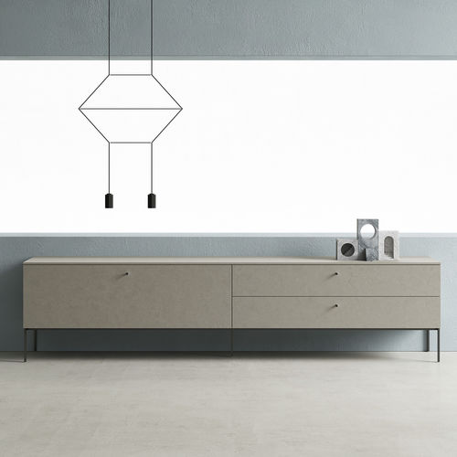 Buffet contemporain - ZALF spa - en mélaminé / avec tiroirs / 5 pieds