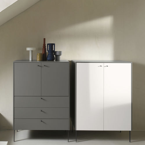 Buffet haut - ZALF spa - contemporain / en métal peint / avec tiroirs