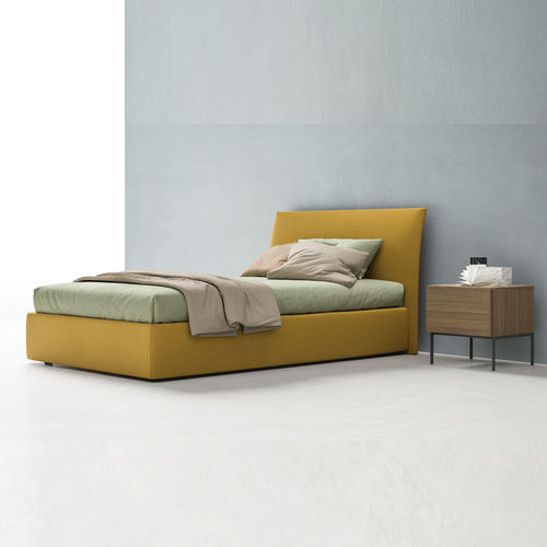 Lit simple - SLIM - ZALF spa - contemporain / avec tête de lit tapissée / avec étagère
