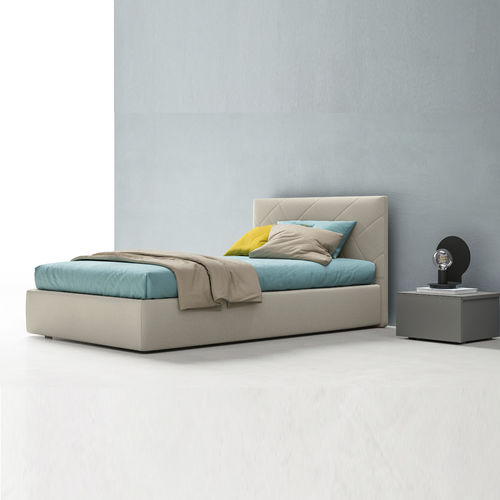 Lit simple - ICON SMALL - ZALF spa - contemporain / avec tête de lit tapissée / avec table de chevet