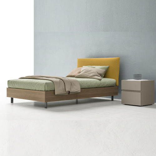 Lit simple - SOFT - ZALF spa - une place et demie / contemporain / avec tête de lit tapissée