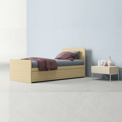 Lit simple - RADIUS - ZALF spa - contemporain / avec tête de lit / en mélaminé