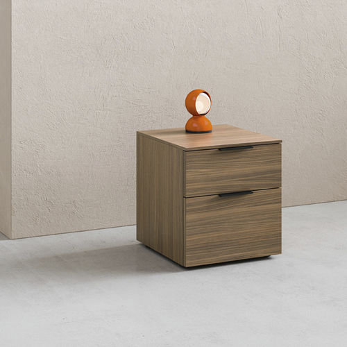 Table de chevet contemporaine - SPEED - ZALF spa - en mélaminé / rectangulaire / avec tiroir