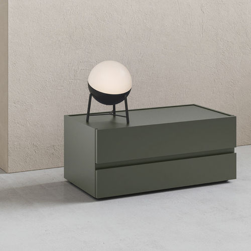 Table de chevet contemporaine - GRIP - ZALF spa - en mélaminé / rectangulaire / avec tiroir