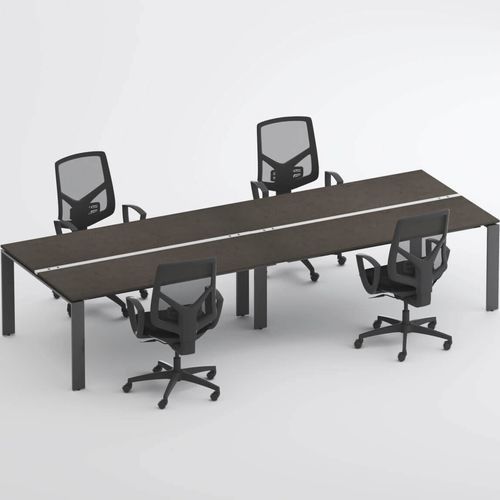 Table de réunion contemporaine - SM2582 - ZALF spa - en mélaminé / avec piètement en métal / rectangulaire